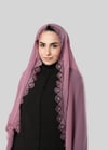 Gül Kurusu Namaz Başörtüsü Şal Şifon Güpürlü - Hürrem Bone 202106_18