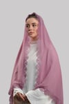 Gül Kurusu Namaz Başörtüsü Şal Şifon Güpürlü - Hürrem Bone 202106_18