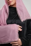 Gül Kurusu Nikah Namaz Başörtüsü Eşarp Kesik Elyaf Boncuklu Güpürlü - Hürrem Bone 202213_18