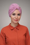 Gül Kurusu Pratik Dolama Tesettür Bone Sandy Kumaş Boncuklu - Hürrem 1870