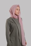 Gül Kurusu Pratik Hazır Geçmeli Şal Desenli Şifon Hijab Boneli - Hürrem Bone 2415_18