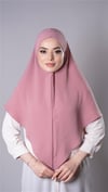 Gül Kurusu Pratik Hazır Geçmeli Tesettür Eşarp Aerobin Kumaş Düz Hijab - Hürrem Bone 2309_18