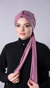 Gül Kurusu Pratik Hazır Geçmeli Tesettür Bone Sandy Kumaş Atkılı  - Hürrem Bone 2204_18