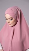 Gül Kurusu Pratik Hazır Geçmeli Tesettür Eşarp Aerobin Kumaş  Çapraz Hijab - Hürrem Bone 2307_18