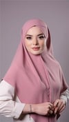 Gül Kurusu Pratik Hazır Geçmeli Tesettür Eşarp Aerobin Kumaş  Çapraz Hijab - Hürrem Bone 2307_18