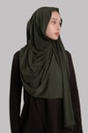Haki Düz Klasik Şal Dikişli Premium Jersey Sade - Hürrem Bone 202129_09