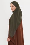 Haki Düz Klasik Şal Turlu Polyester Lüx Janjan - Hürrem Bone 202126_09