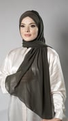 Haki Pratik Hazır Geçmeli Bone Şal Şifon Kendinden Boneli İki Bantlı - Hürrem Bone 1452_09