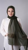 Haki Pratik Hazır Geçmeli Şal Şifon Kumaş Hijab Bone - Hürrem Bone 3009_09
