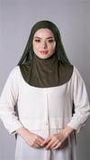 Haki Pratik Hazır Geçmeli Şal Şifon Kumaş Hijab Bone - Hürrem Bone 3009_09