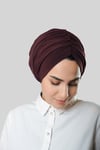 Kahve Drapeli Salaş Tesettür Bone Sandy Büzgülü - Hürrem Bone 2315_14