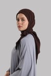 Kahve Düz Klasik Eşarp İtalyan Dikişli Relax Kumaş Sade - Hürrem Bone 202209_14