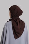 Kahve Düz Klasik Eşarp İtalyan Dikişli Relax Kumaş Sade - Hürrem Bone 202209_14
