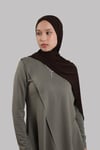 Kahve Düz Klasik Şal Dikişli Premium Jersey Sade - Hürrem Bone 202129_14