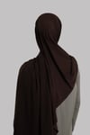 Kahve Düz Klasik Şal Dikişli Premium Jersey Sade - Hürrem Bone 202129_14