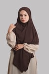 Kahve Düz Klasik Şal İtalyan Dikişli Relax Kumaş Sade - Hürrem Bone 202128_14