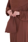 Kahve Tek Parça Namaz Elbisesi Viskon Düz - Hürrem Bone 2503_14