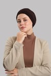 Kahve Versa Kuyruklu Pratik Tesettür Bone Sandy Büzgülü - Hürrem Bone 2515_14