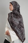 Kahve Zera Şal Koleksiyon İtalyan Dikişli Mucize Kumaş Leopar Desenli - Hürrem Bone 202134_14