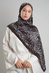 Kahve Zera Şal Koleksiyon İtalyan Dikişli Mucize Kumaş Leopar Desenli - Hürrem Bone 202134_14