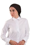 Kahverengi Arkadan Bağlamalı Pratik Eşarp Bone Poliviskon Düz - Hürrem Bone 2517_14