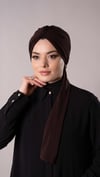 Kahverengi Pratik Hazır Geçmeli Tesettür Bone Sandy Kumaş Atkılı  - Hürrem Bone 2204_14