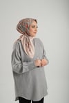 Kiremit Desenli Eşarp Bambu Çiçek Dijital Baskılı - Hürrem Bone 202208_05
