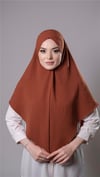 Kiremit Pratik Hazır Geçmeli Tesettür Eşarp Aerobin Kumaş Çapraz Hijab - Hürrem Bone 2307_05