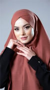 Kiremit Pratik Hazır Geçmeli Tesettür Eşarp Pamuk Caz Kumaş Tek Katlı Çapraz Hijab - Hürrem Bone 2305_05