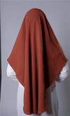 Kiremit Pratik Hazır Geçmeli Tesettür Eşarp Aerobin Kumaş Düz Hijab - Hürrem Bone 2309_05