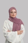 Koyu Violet Pratik Hazır Geçmeli Şal Sandy Önü Süngerli - Hürrem Bone 2412_50