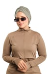 Koyu Vizon Drapeli Salaş Tesettür Bone Sandy Büzgülü - Hürrem Bone 2315_38
