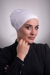 Krem Arkadan Bağlamalı İç Bone Viskon Kumaş Kaymaz Silikonlu - Halven 3002