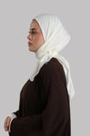 Krem Düz Klasik Eşarp İtalyan Dikişli Relax Kumaş Sade - Hürrem Bone 202209_40