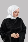 Krem Düz Klasik Eşarp İtalyan Dikişli Pamuk Caz Sade - Hürrem Bone 202210_40