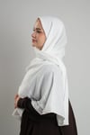 Krem Düz Klasik Ria Şal İtalyan Dikişli Pamuk Caz Sade - Hürrem Bone 202130_40