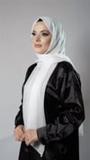 Krem Düz Klasik Şal Şifon Kumaş Janjan Abiye - Hürrem Bone 202108_40