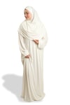 Krem İki Parça Namaz Elbisesi Viskon Düz - Hürrem Bone 2504_40