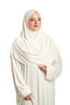 Krem İki Parça Namaz Elbisesi Viskon Düz - Hürrem Bone 2504_40