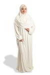 Krem İki Parça Namaz Elbisesi Viskon Düz - Hürrem Bone 2504_40