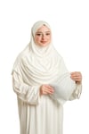 Krem İki Parça Namaz Elbisesi Viskon Düz - Hürrem Bone 2504_40