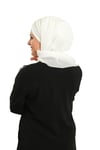 Krem Pratik Hazır Geçmeli Bone Şal Şifon Drapeli - Hürrem Bone 2507_40