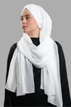 Krem Pratik Hazır Geçmeli Bone Şal Şifon Kendinden Boneli Tek Bantlı - Hürrem Bone 1453_40
