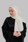 Krem Pratik Hazır Geçmeli Şal Sandy Önü Süngerli - Hürrem Bone 2412_40