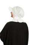 Krem Pratik Hazır Geçmeli Şapkalı Tesettür Eşarp Viskon Düz - Hürrem Bone 2513_40