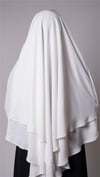 Krem Pratik Hazır Geçmeli Tesettür Eşarp Medine İpeği Kumaş Arkadan Bağlamalı Çift Katlı Sufle Hijab - Hürrem Bone 2302_40