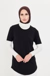 Krem Tesettür Balıkçı Yaka Boyunluklu Kolluk Viskon Düz - Hürrem Bone 1025_40