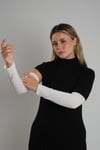 Krem Tesettür Kolluk Viskon Kumaş Düz - Hürrem Bone 1001_40