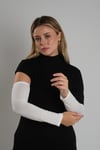 Krem Tesettür Kolluk Viskon Kumaş Düz - Hürrem Bone 1001_40