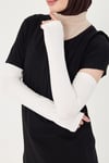 Krem Tesettür Parmak Geçmeli Kolluk Viskon Düz - Hürrem Bone 1024_40